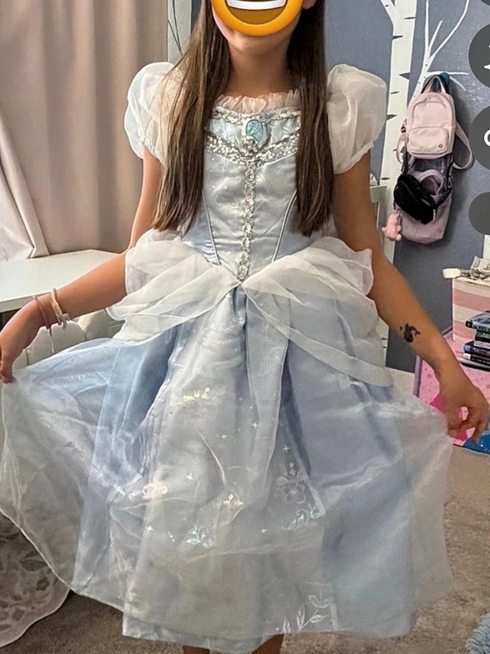 Disney Store Cinderella Costume Dress and Shoes Set size 7/8